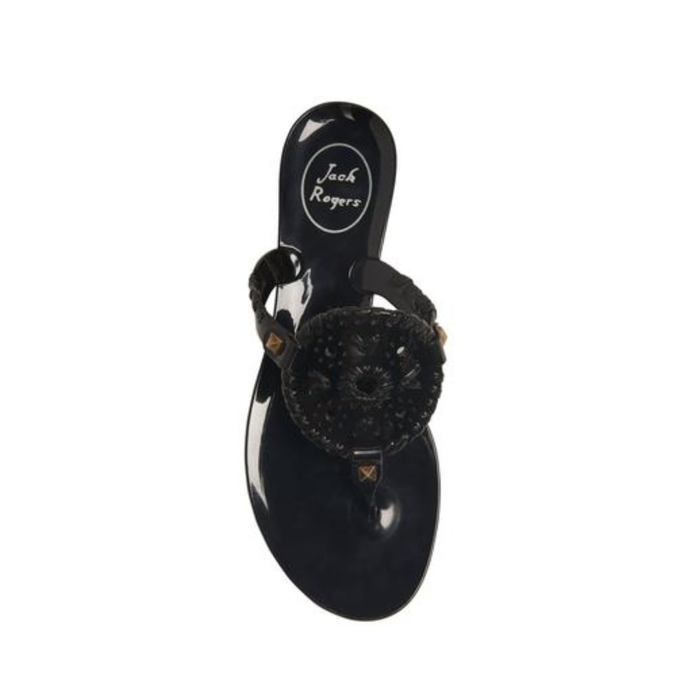 Jack Rogers Georgica Jelly Sandals- Black size 6